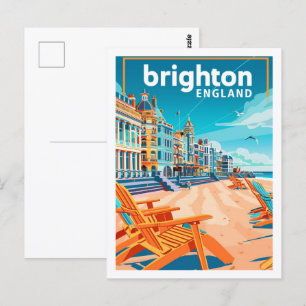 Brighton England Vintage berühmter Reiseort Postkarte