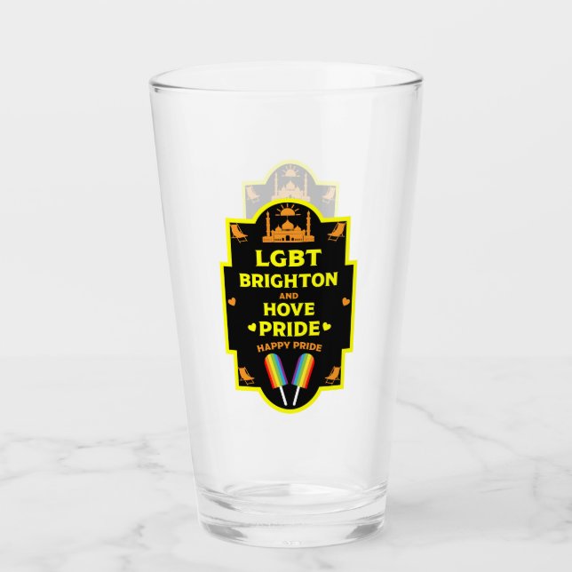 Brighton Gay Pride Glas (Vorderseite)