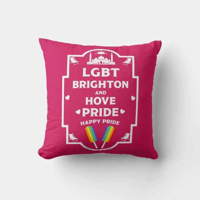 Brighton Gay Pride Kissen (Vorderseite)