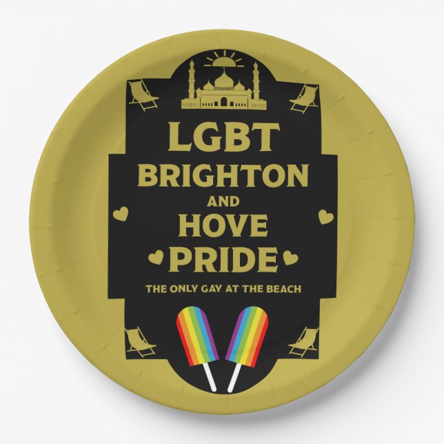 Brighton Gay Pride Pappteller (Vorderseite)