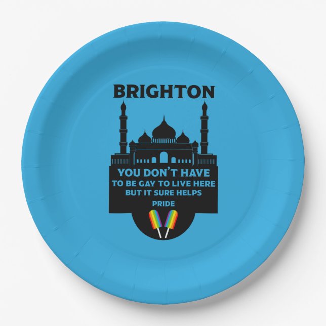 Brighton Gay Pride Pappteller (Vorderseite)