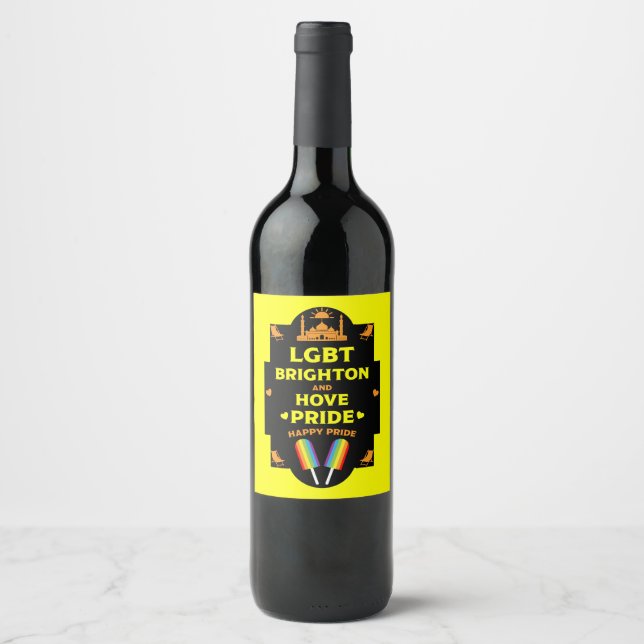 Brighton Gay Pride Weinetikett (Vorderseite)