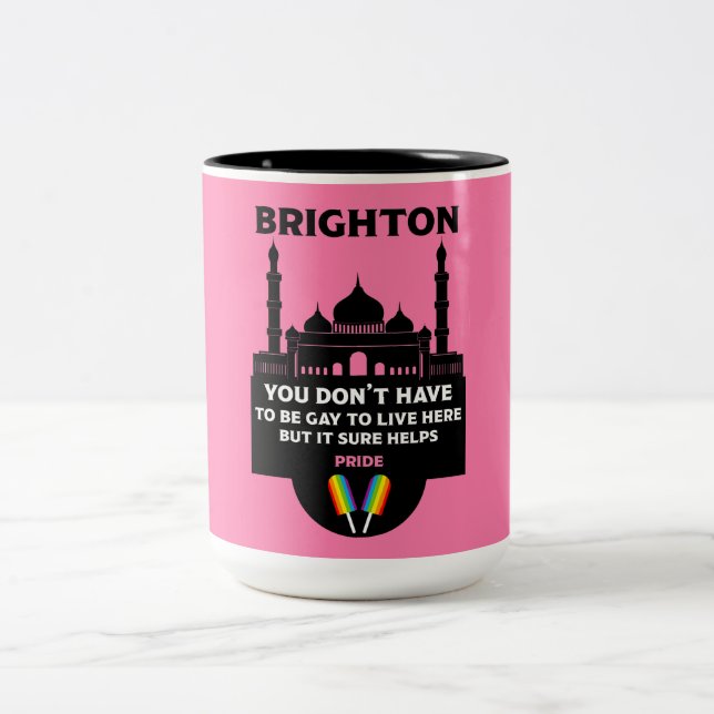 Brighton Gay Pride Zweifarbige Tasse (Mittel)