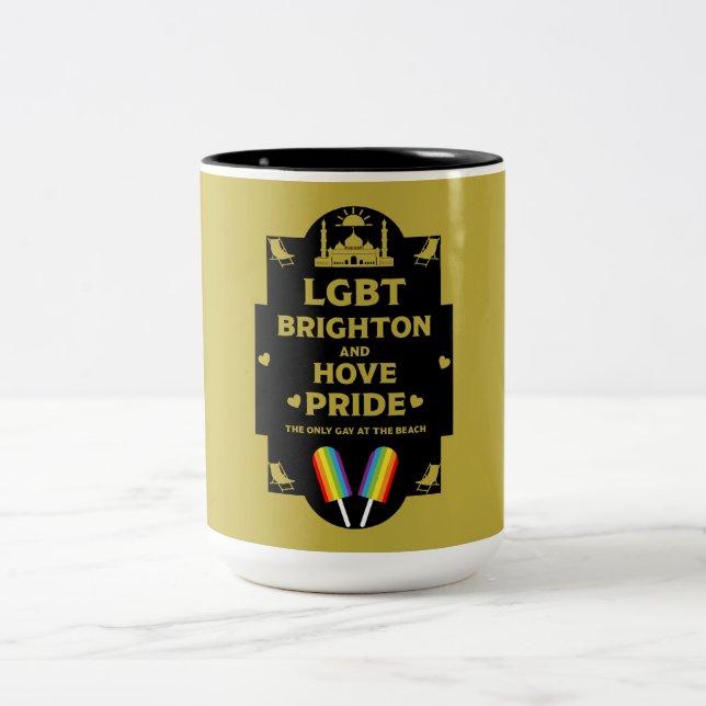 Brighton Gay Pride Zweifarbige Tasse (Mittel)
