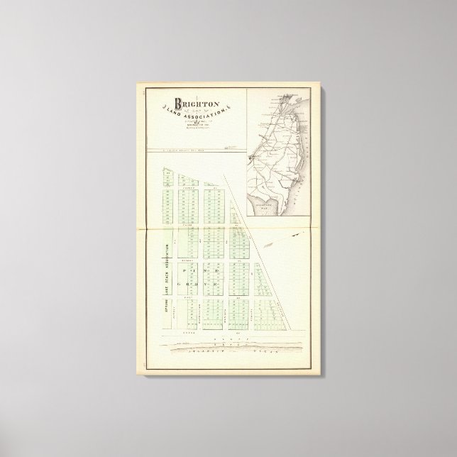 Brighton Land Association, angrenzender Spring Lak Leinwanddruck (Vorderseite)