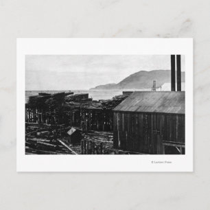 Brighton, Oregon Lumber Mills auf Küstenfotografie Postkarte