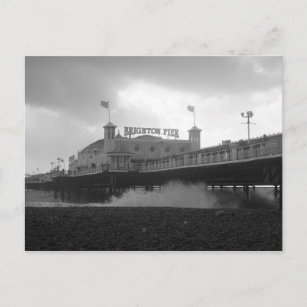 Brighton Palace Pier während eines Sturms Postkarte