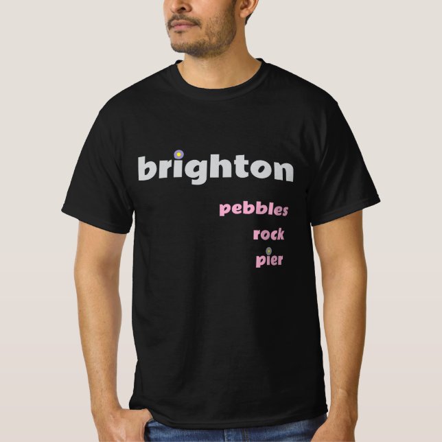 Brighton Pebbles Rock Pier M T-Shirt (Vorderseite)