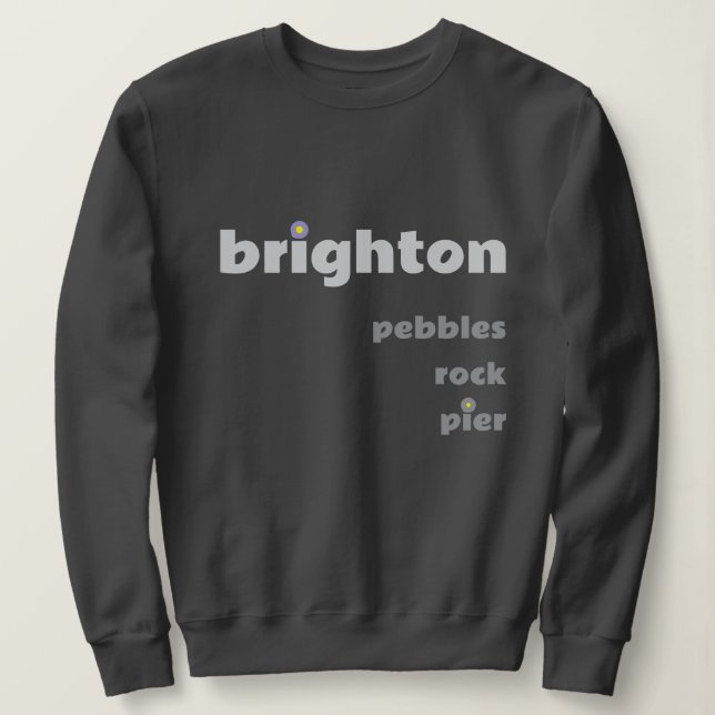 Brighton Pebbles Rock Pier Sweater Sweatshirt (Design vorne)