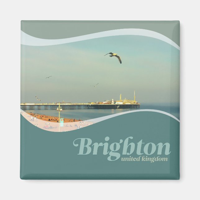 Brighton Pier @ Hove, East Sussex UK Magnet (Vorne)