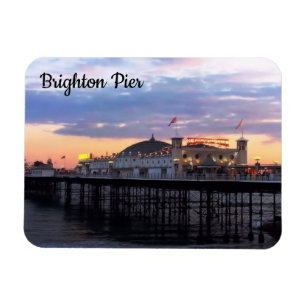 Brighton Pier im Abend Foto Magnet