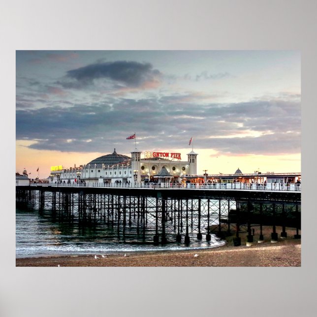 Brighton Pier Sunset Poster (Vorne)