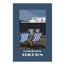 Brighton-Poster im Retro-Stil der 1920er Jahre