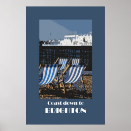 Brighton-Poster im Retro-Stil der 1920er Jahre Poster