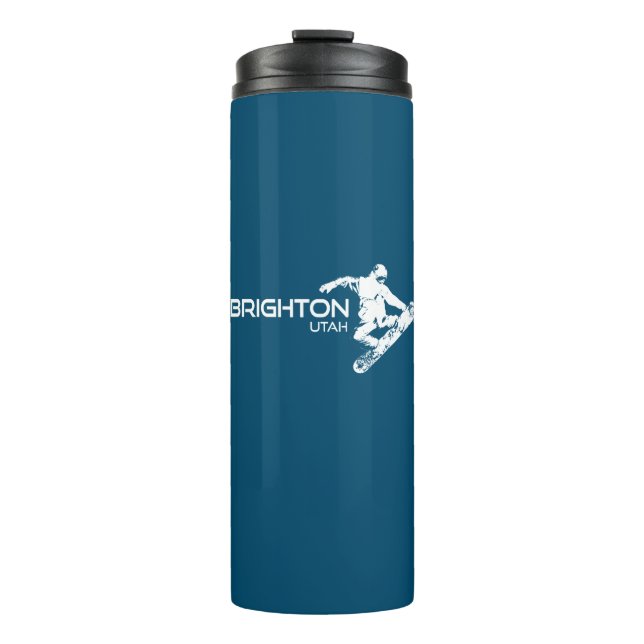 Brighton Resort Utah Snowboarder Thermosbecher (Vorderseite)