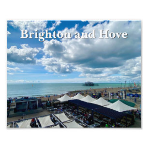 Brighton und Hove Beach an einem Sommertag Fotodruck
