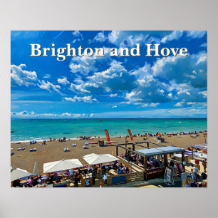 Brighton und Hove Beach Malerei Poster