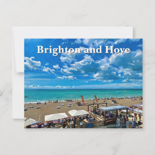 Brighton und Hove Beach Malerei Postkarte