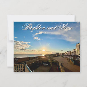 Brighton und Hove Seafront Sunset Foto Postkarte
