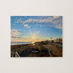Brighton und Hove Seafront Sunset Foto Puzzle