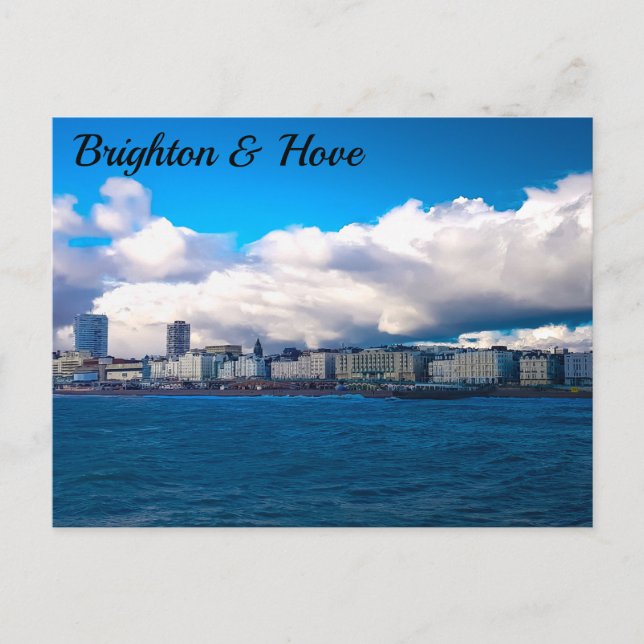 Brighton und Hove Seafront von Pier Postkarte (Vorderseite)