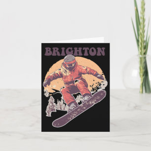 Brighton Utah Retro Snowboard Karte