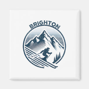 Brighton Utah Ski Resort Winterskilauf Magnet