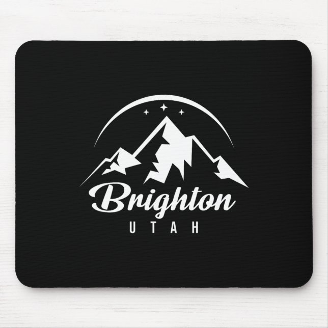 Brighton Utah Skigebiet Snowboarden Mousepad (Vorne)