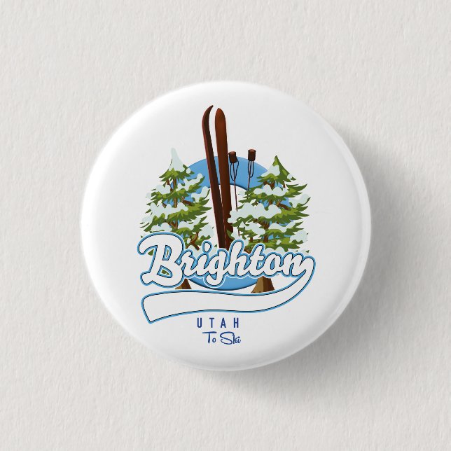 Brighton Utah Skilogo Button (Vorderseite)