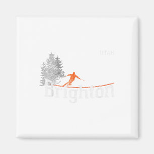 Brighton Utah Vintag Ski T - Shirt T Magnet