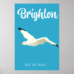 Brighton Vintage-Reise Kunst Poster