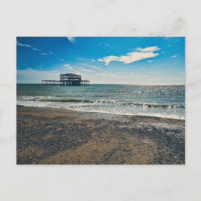 Brighton West Pier Postcard - Küstenfotografie Feiertagspostkarte (Vorderseite)