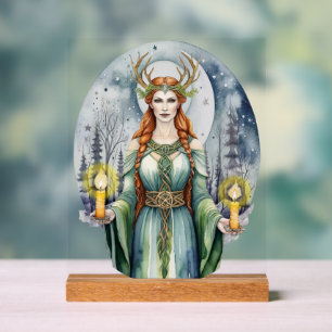 Brigid Imbolc Candlemas Forest Celtic Wiccan Acrylschild