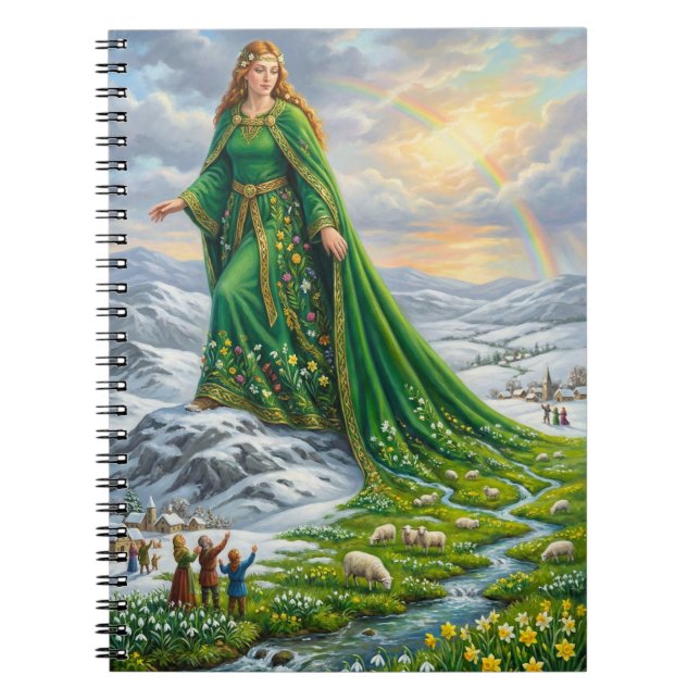 Brigids Mantel (Frühling bringen) Notizblock (Vorderseite)