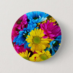 Brihell Colored Daisies Button