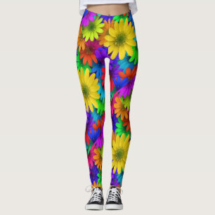 Brihell Colored Daisies Leggings