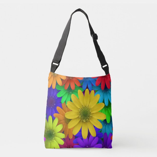 Brihell Colored Daisies Tragetaschen Mit Langen Trägern (Vorderseite)