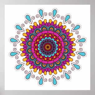 Brihell Colored Mandala Poster