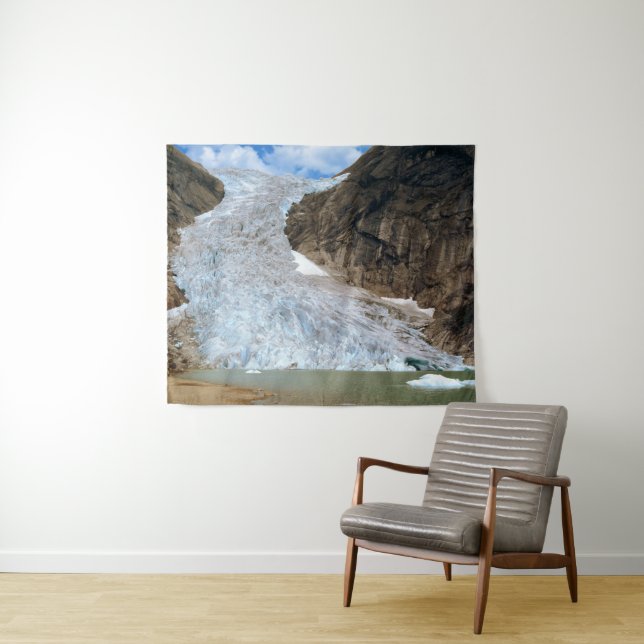Briksdal Glacier 1984. Wandteppich (Beispiel (Horizontal))