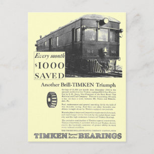 Brill Company 1926 M-1 Gas Electric Car Postkarte