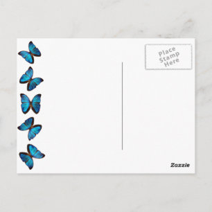 Brillante Blue Monarch Butterfly Postkarte
