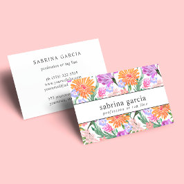 Brillante Blume | Lila orangefarbenes Violett Visitenkarte