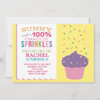 Brillante Cupcake Sprinkles Geburtstagskarte