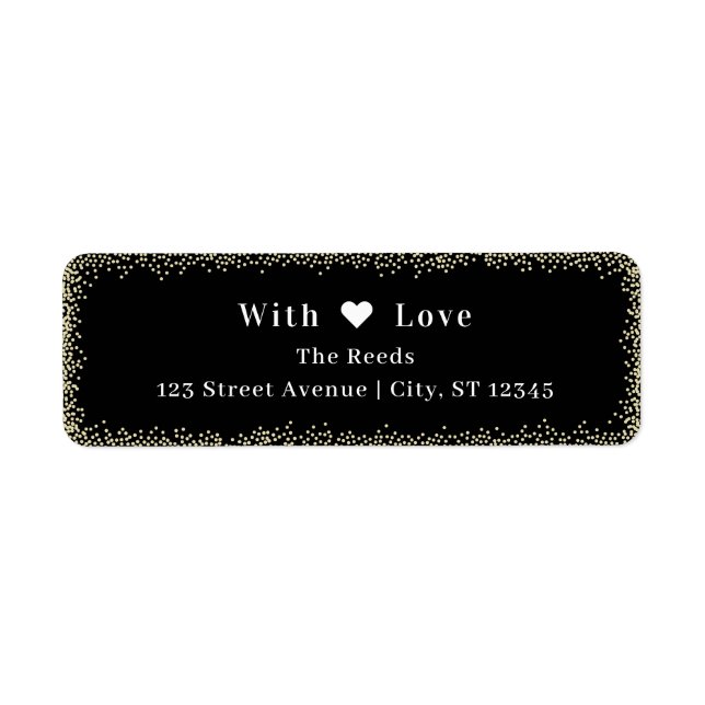 Brillante Glow Holiday Rücksendeadressen-Aufkleber (Vorne)