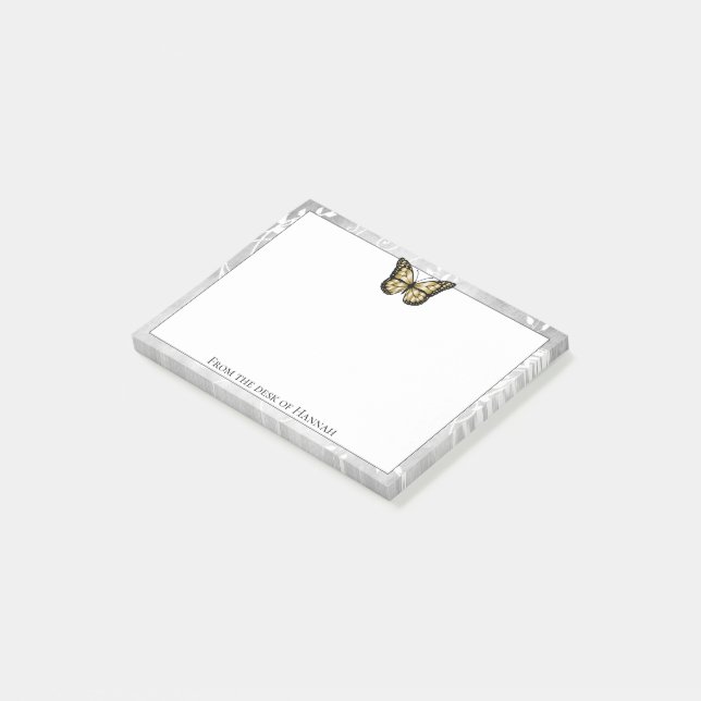 Brillante Gold Butterfly Notes Post-it Klebezettel (angewinkelt)