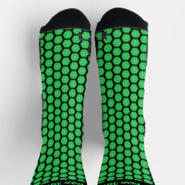 Brillante Green Fraktal Ice Pattern Socken