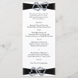 Brillante Herzen: Black Ribbon and Diamond Menu Menükarte