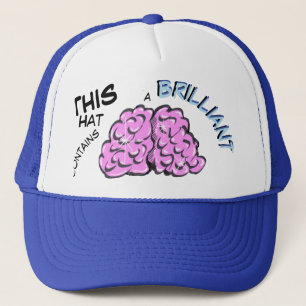 Brillante Hirnkruste. Text Trucker Hat Truckerkappe