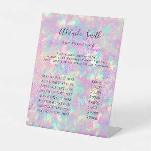 Brillante Opal Preisliste Pedestal Sign Sockelschild