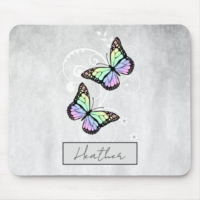 Brillante Regenbogenschmetterlinge Mousepad (Vorne)
